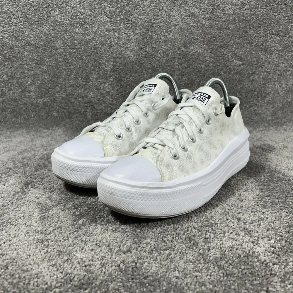 Converse CTAS Move OX A00841C Women's Size 9 Tonal Floral Platform Shoes Used - Picture 5 of 13